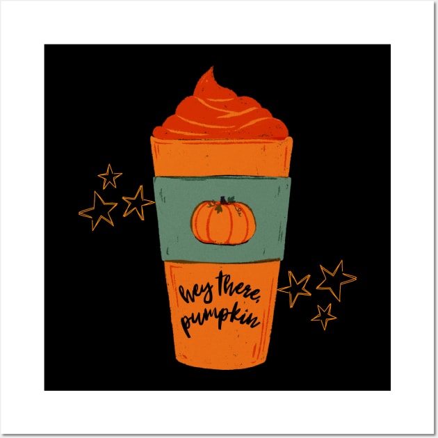 pumkin coffee Wall Art by Willows Blossom